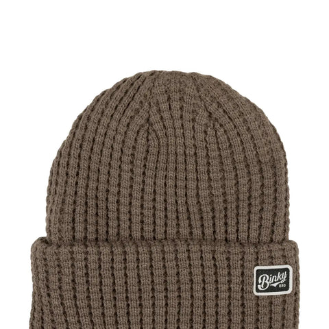 Kids Beanie Waffle Brown