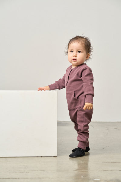 Waffle Romper - Huckleberry