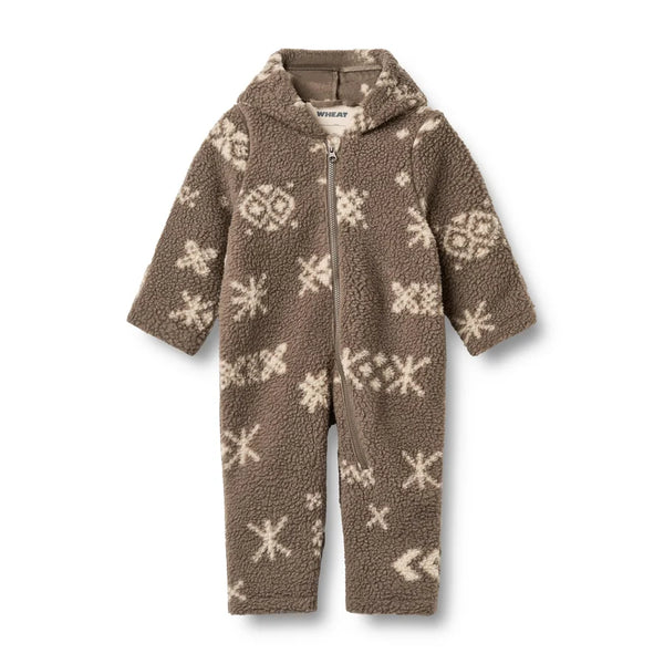 Fleece suit Allo - Dry Wood Jacquard