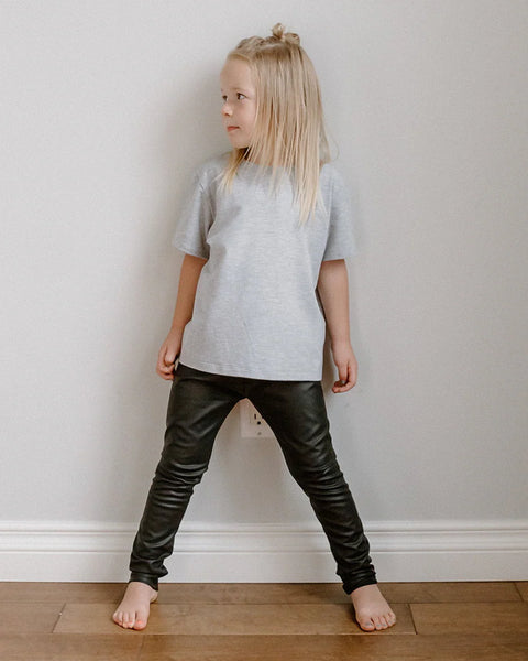 Black Faux leather Leggings