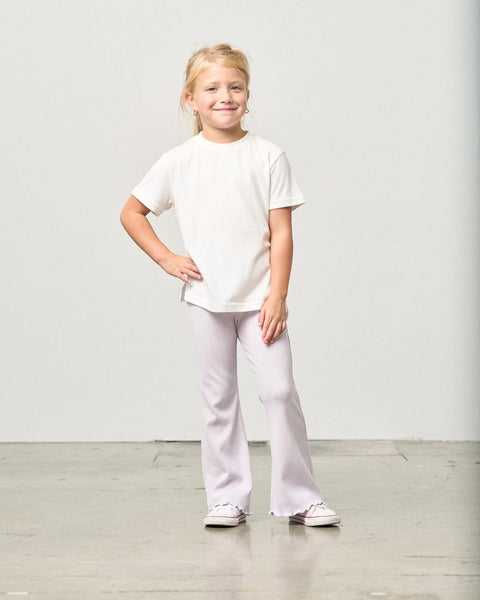 Ribbed Flare Pant - Lilac