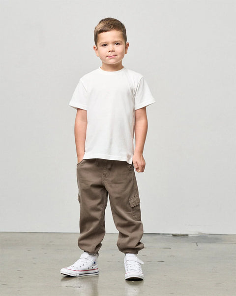 Cotton Twill Cargo Jogger - Mushroom