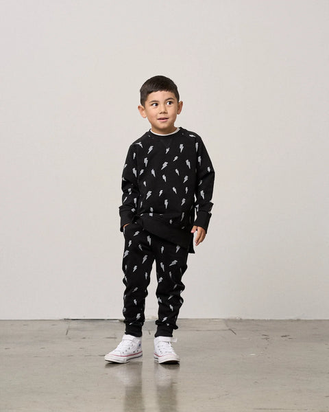 Lightning Bolt Jogger - Black