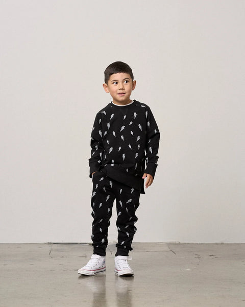 Lightning Bolt Pullover - Black