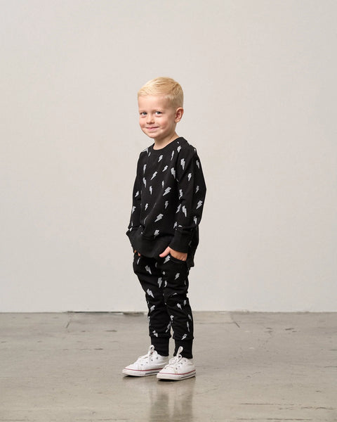 Lightning Bolt Jogger - Black