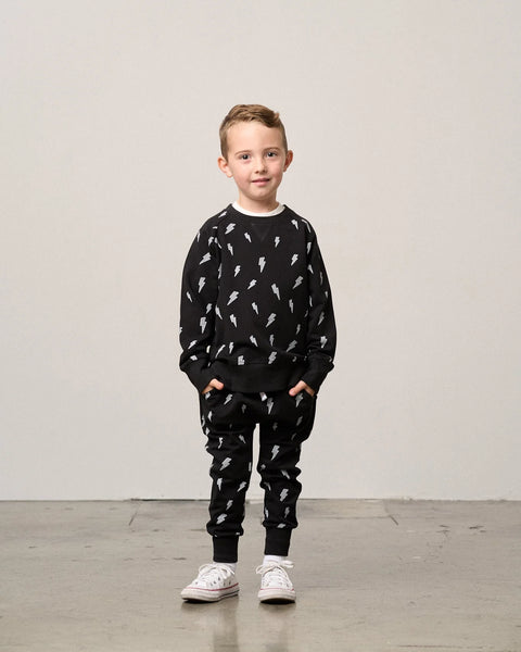 Lightning Bolt Pullover - Black