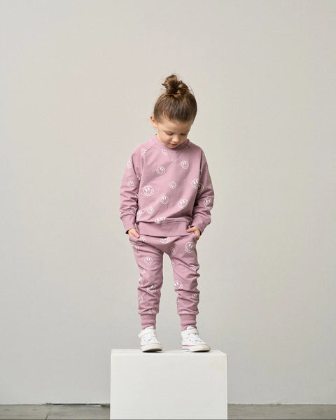 Smiley Pullover - Dusty Purple