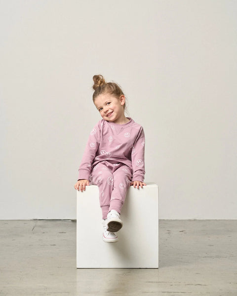 Smiley Pullover - Dusty Purple