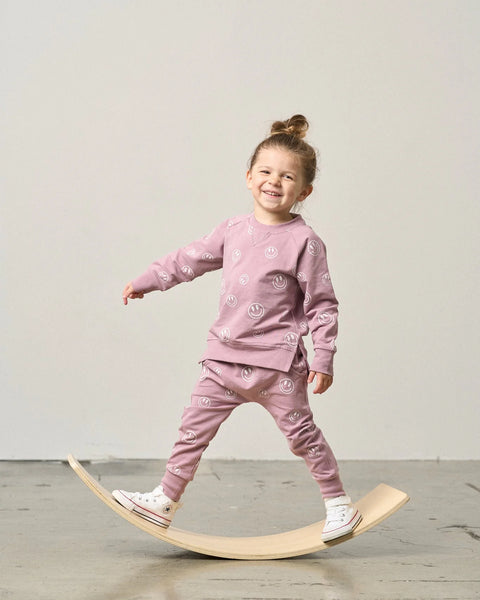 Smiley Pullover - Dusty Purple