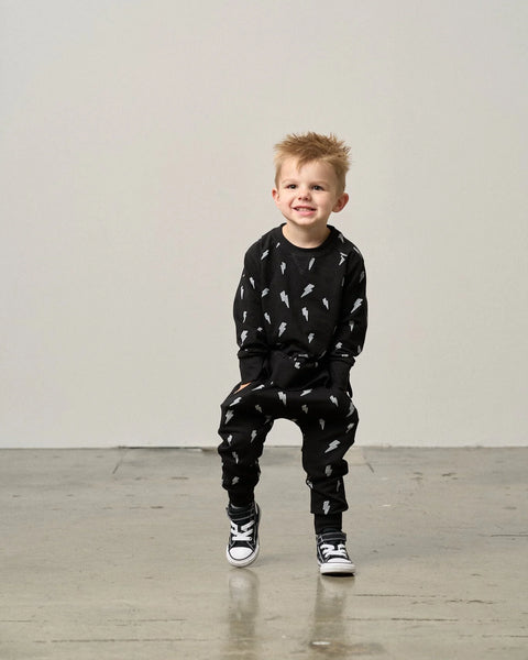 Lightning Bolt Jogger - Black