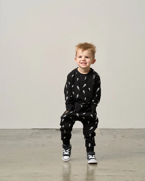 Lightning Bolt Pullover - Black