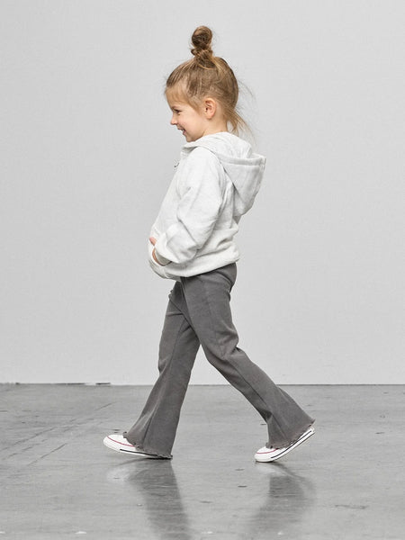 Ribbed Flare Pant - Graphite