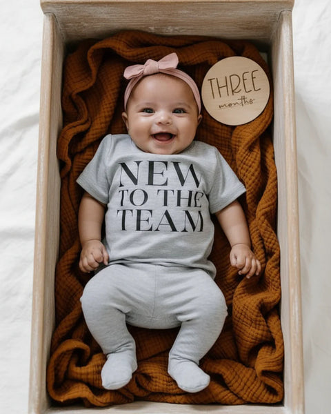 Black New to the Team Tee