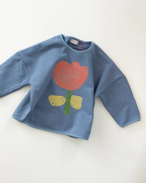 tulip sweatshirt - cornflower