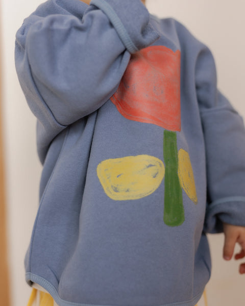 tulip sweatshirt - cornflower