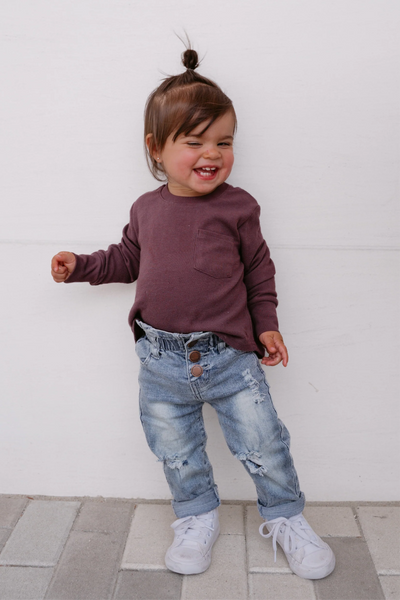 Paperbag Waist Denim - Light Wash
