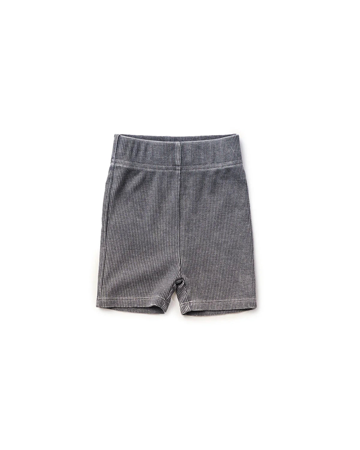 Acid Wash Ribbed Short - Black