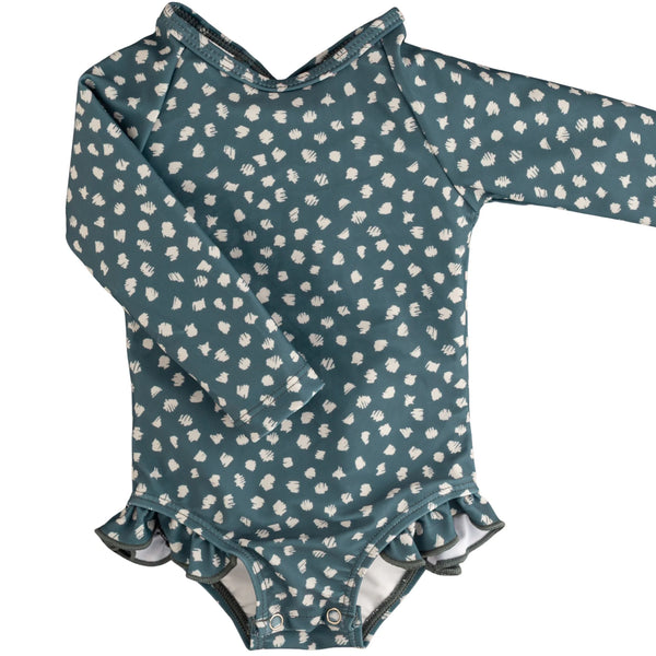 The "August" Ruffle Rashguard Suit