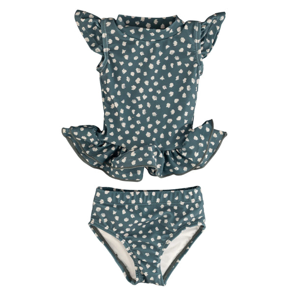 The "August" Girls 2 Piece Twirl Rashguard Set