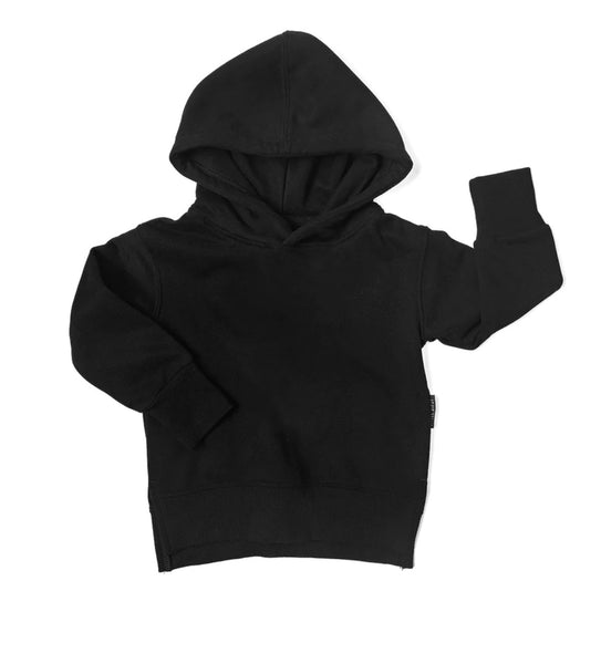 Long Sleeve Jersey Hoodie - Black