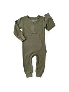 Waffle Romper - Matcha