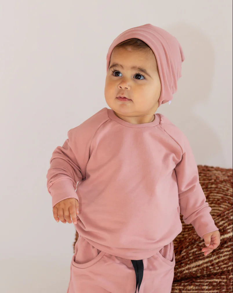 Ash Rose Ribbed Beanie