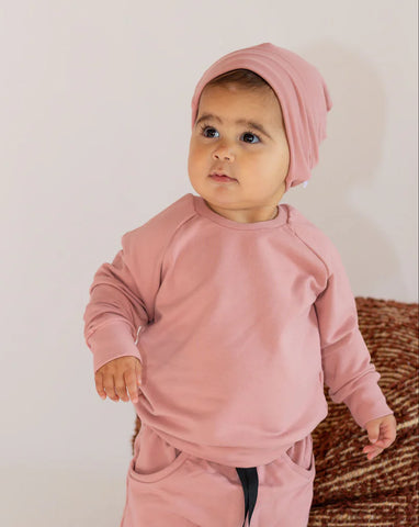 Ash Rose Ribbed Beanie