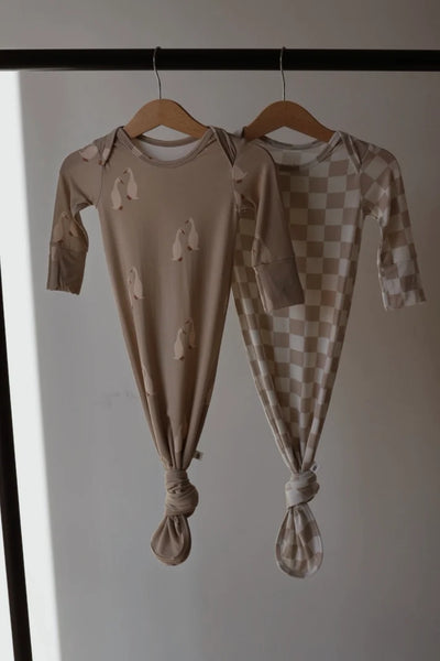 Bamboo Knotted Gown | Checkerboard