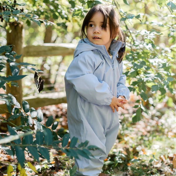 Rain Gear - Waterproof Fleece-Lined One-Piece Suit - Slate Blue