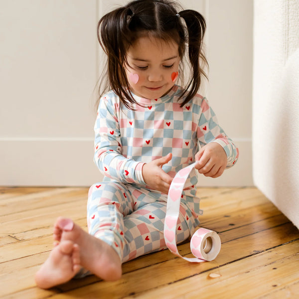 Valentines Checkerboard Two-Piece PJs