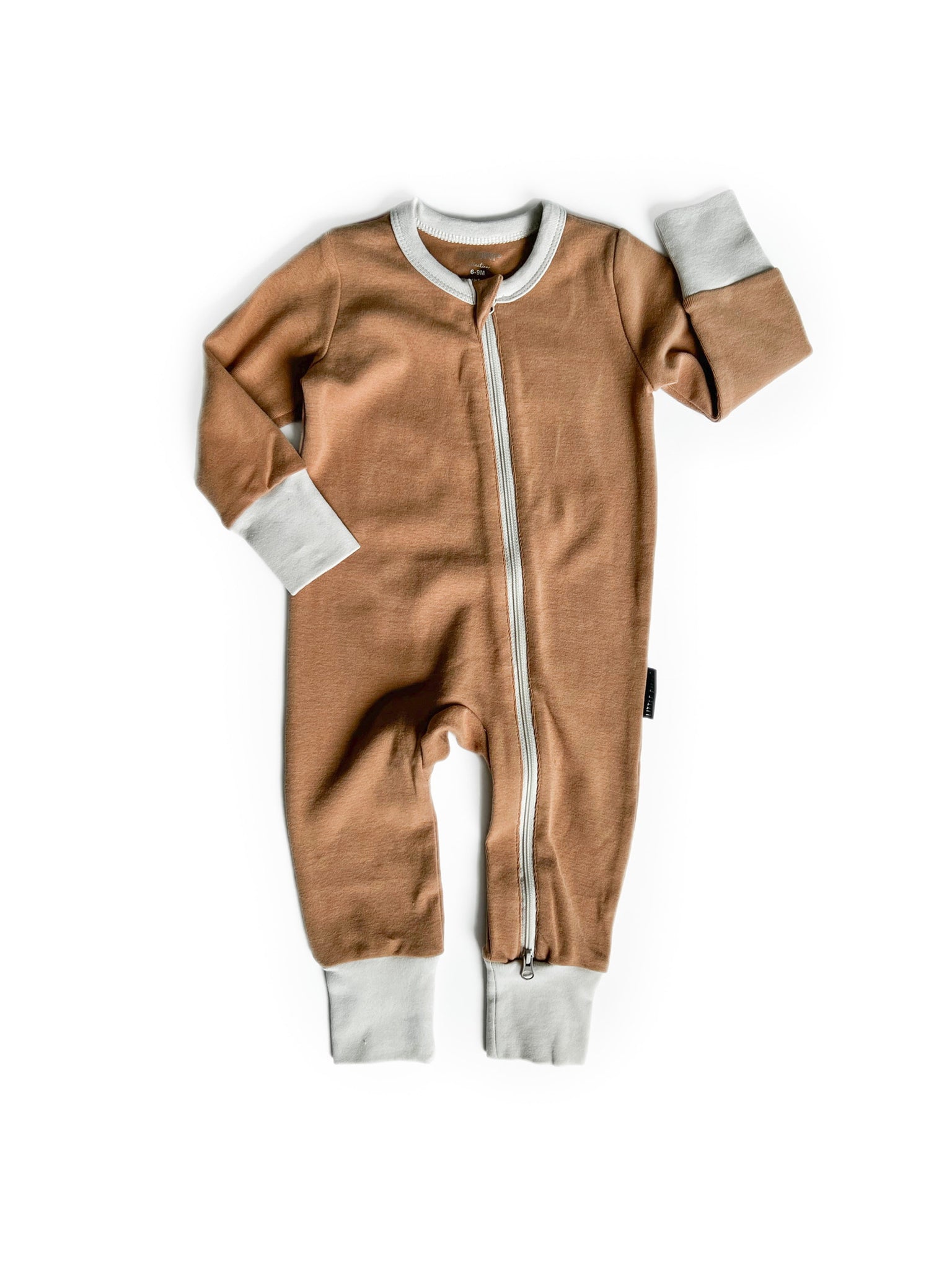 2-Way Zip Romper - Nutmeg