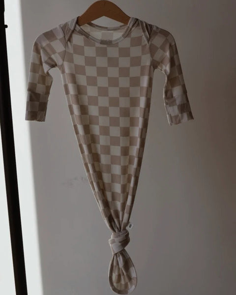 Bamboo Knotted Gown | Checkerboard
