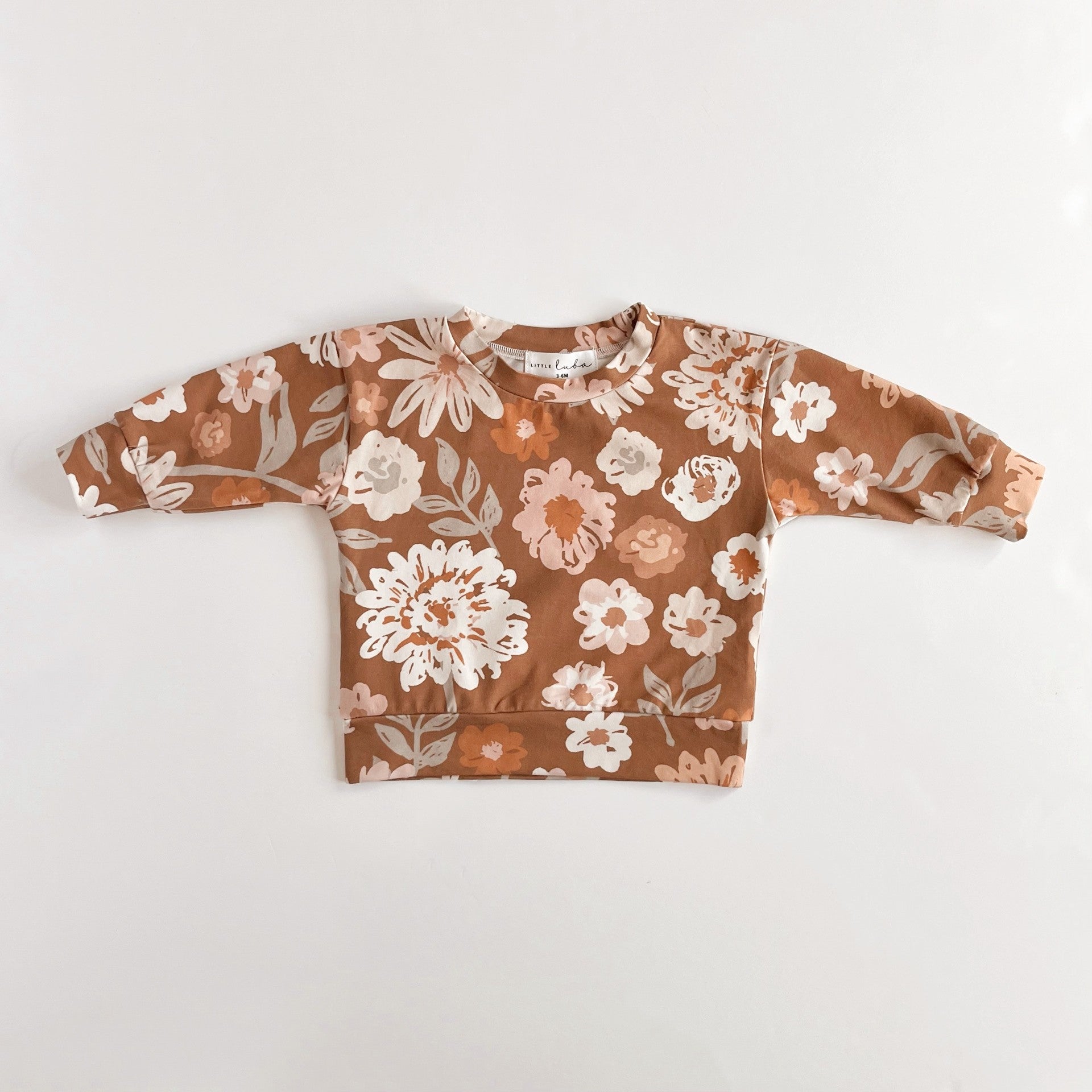 Rust Floral Crewneck