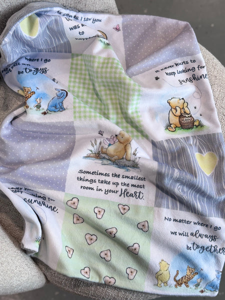 Minky Blanket - Winnie the Pooh / Grey