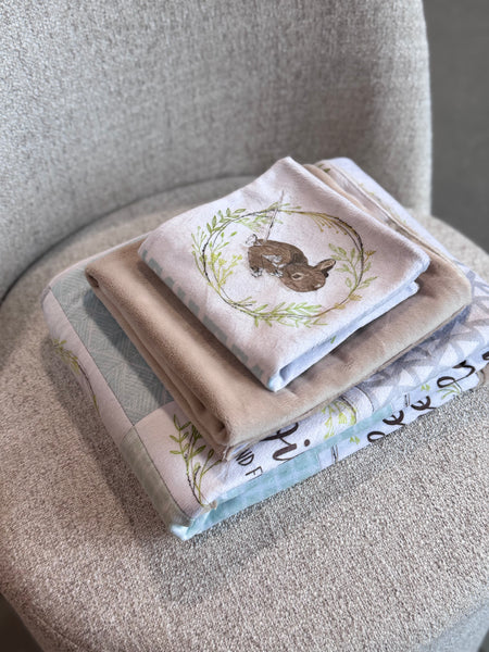 Minky Blanket - Wild and Free / Sand