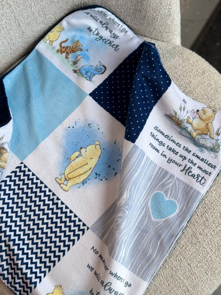 Minky Blanket - Winnie the Pooh / Blue