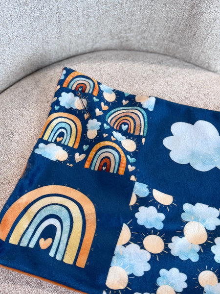 Minky Blanket - Rainbow / Orange