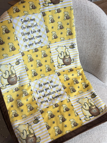 Minky Blanket - Love Hunny / Brown