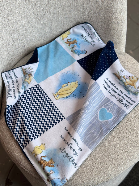 Minky Blanket - Winnie the Pooh / Blue