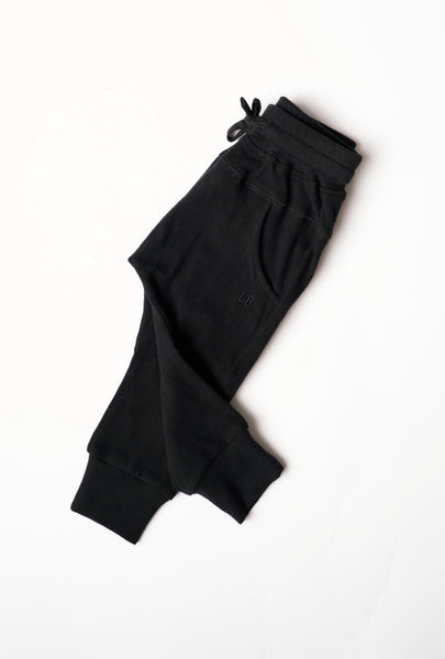 Ribbed Jogger - Black