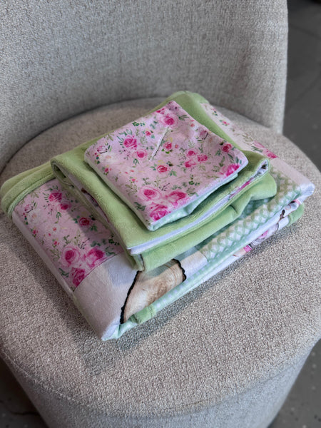 Minky Blanket - Farm Girl / Green