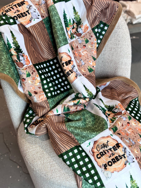 Minky Blanket - Little Critter / Brown