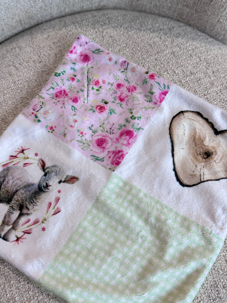 Minky Blanket - Farm Girl / Green