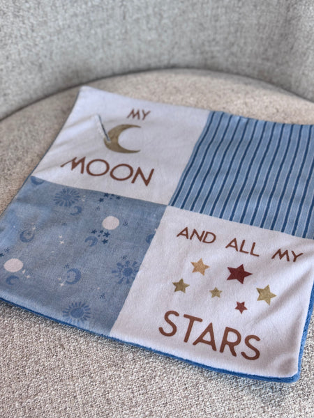 Minky Blanket - Moon & Stars / Blue