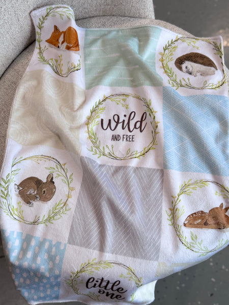 Minky Blanket - Wild and Free / Sand