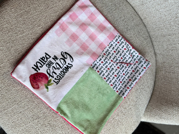 Minky Blanket - Strawberry / Red