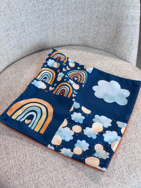 Minky Blanket - Rainbow / Orange