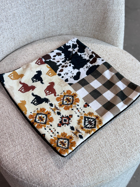 Minky Blanket - Little Cowboy / Black