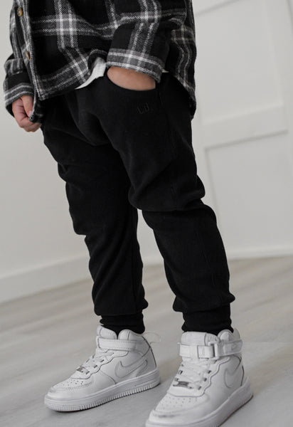 Ribbed Jogger - Black