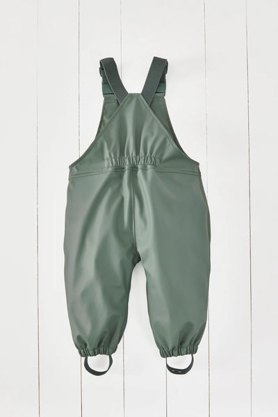 Khaki Kids Waterproof Rain Dungarees